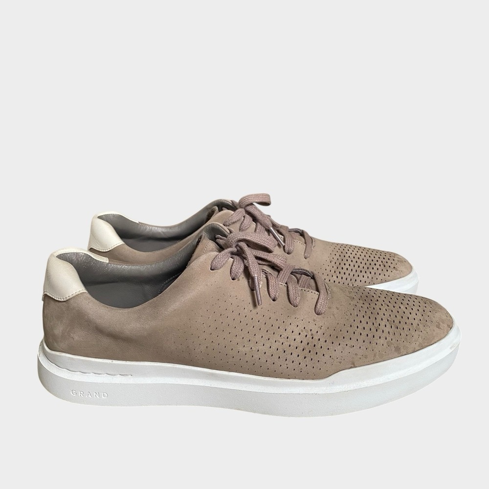 Cole Haan Sneaker Men 12M Taupe Grandpro Rally Laser Cut Low Top C31220